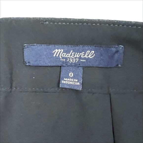 Madewell Gray Striped Asymmetrical Wool/Cotton Skirt Size 0 - Picture 7 of 9